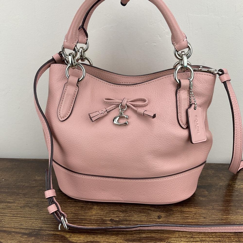 Coach Ally Blossom Pink Micro Bucket Bag F39877